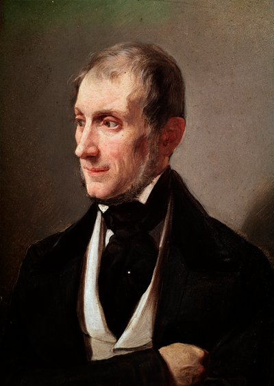 Portrett av den italienske romanforfatteren og poeten Tommaso Grossi (1790-1853) Anonymt maleri. 1800-tallets Milano, Museo di Milano - Portrett av den italienske poeten og romanen Tommaso Grossi 1790-1853. Anonymt maleri av Unknown artist