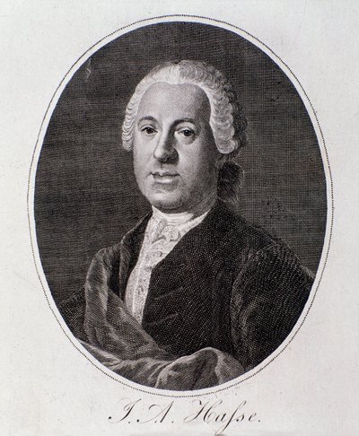 Portrett av Johann Adolf Hasse (gravering) av Unknown artist