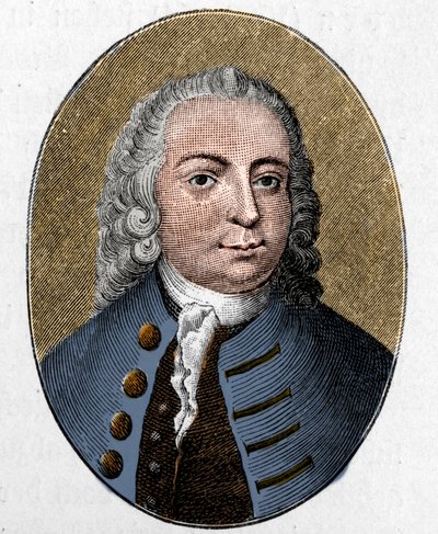 Portrett av Johann Christian Gunther. Tysk poet (1695 - 1723). Gravering. av Unknown artist