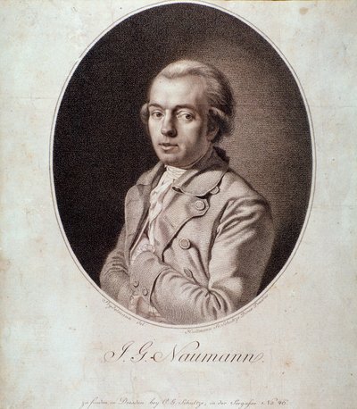 Portrett av Johann Gottlieb Naumann (gravering) av Unknown artist