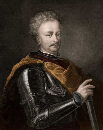 Portrett av John III Sobieski (1629-1696) Konge av Polen - John Sobieski III av Unknown artist