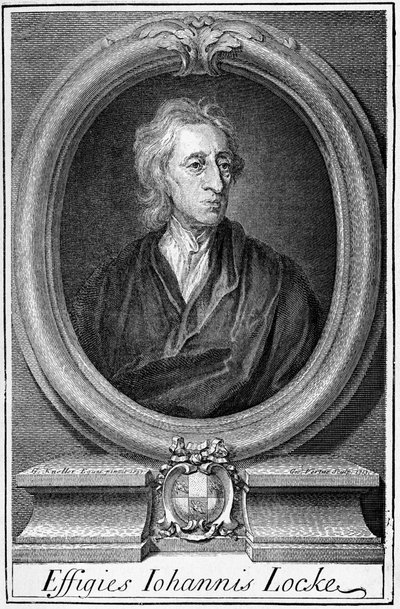 Portrett av John Locke (1632 - 1704), engelsk filosof. av Unknown artist