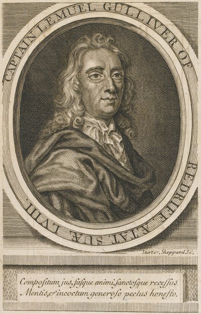 Portrett av Jonathan Swift (1667-1745) Gravering 1726 Privat samling av Unknown artist