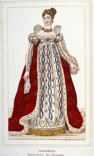 Portrett av Joséphine av Beauharnais Bonaparte (1763 - 1814), imperator av den franske graveringen av 1830 av Unknown artist