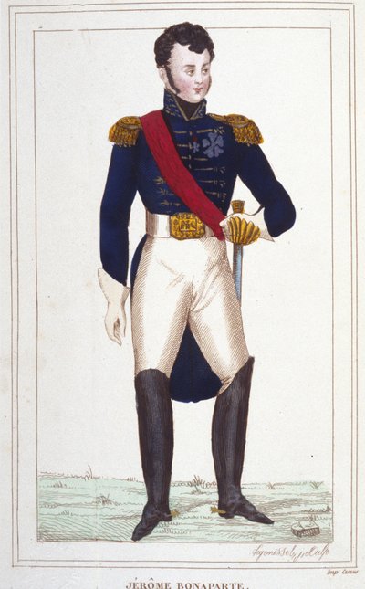 Portrett av Jêrome Bonaparte 1784-1860 gravering av 1830 av Unknown artist