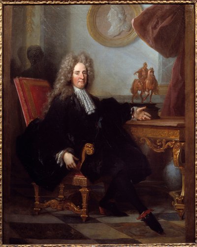 Portrett av Jules Hardouin Mansart (1646-1708) arkitekt og superintendent for bygningene til kong Louis XIV Anonym maleri. 1700 Paris, dekorativ kunst av Unknown artist