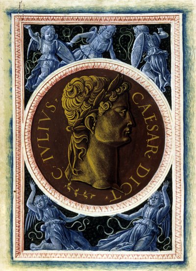 Portrett av Julius Caesar - i "De illustrerte menn" av Svetonio av Unknown artist