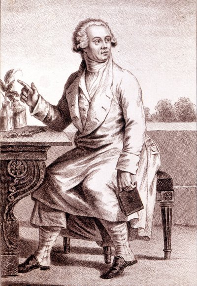 Portrett av Lavoisier (1743-1794). av Unknown artist