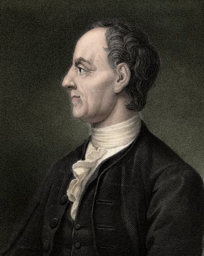 Portrett av Leon (Leonhard) Euler (1707-1783), sveitsisk matematiker - gravering - 1800-tallet av Unknown artist