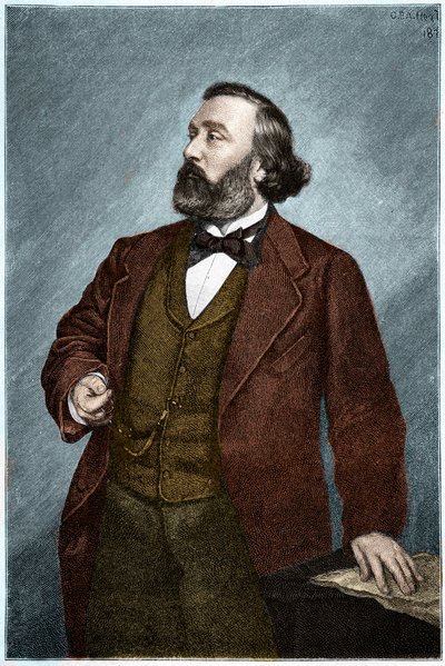 Portrett av Leon Gambetta (1838-1882), fransk politiker. av Unknown artist