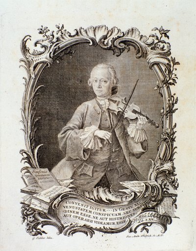 Portrett av Leopold Mozart (gravering av Unknown artist