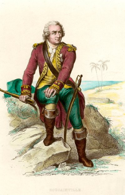Portrett av Louis Antoine, greve av Bougainville (1729 - 1811) fransk navigatør. Gravering av 1800-tallet. Coll. Gå. av Unknown artist