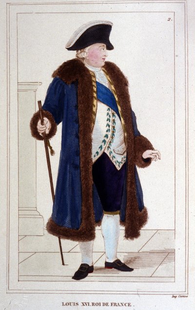 Portrett av Louis XVI (1754 - 1793) Gravering av 1830 av Unknown artist
