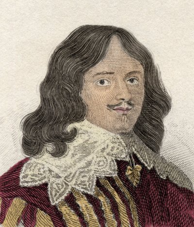 Portrett av Lucius Cary (ca. 1610-1643), 2. Viscount Falkland, politiker, militær og engelsk forfatter. Gravering av 1800-tallet. av Unknown artist