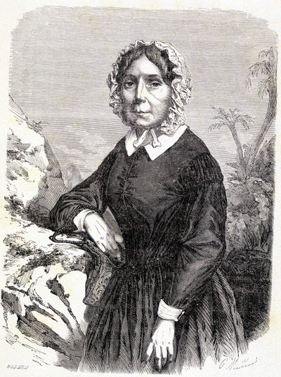 Portrett av Madame Ida Pfeiffer (1798-1858), østerriksk reisende. av Unknown artist