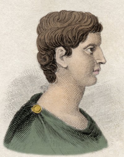 Portrett av Marc Antoine (Marcus Antonius) general og romersk statsmann (v. 83 til 30 f.Kr.). av Unknown artist