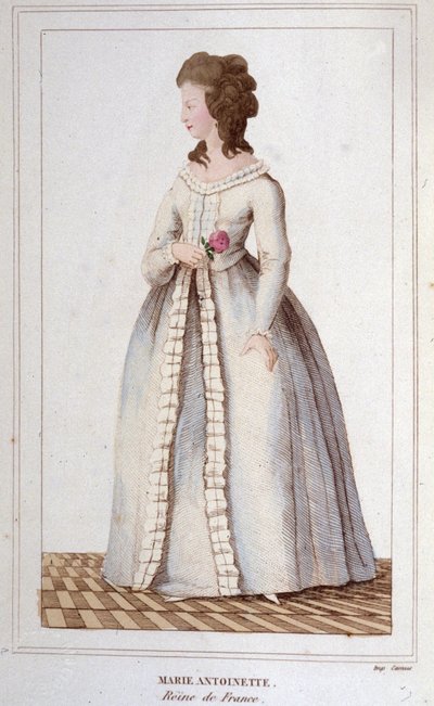 Portrett av Marie Antoinette (1755-1793) gravert 1830 av Unknown artist