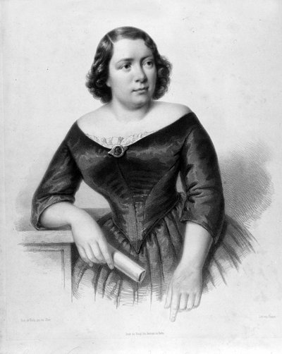 Portrett av Marietta Alboni (1826-1894), italiensk kontraltosanger. av Unknown artist