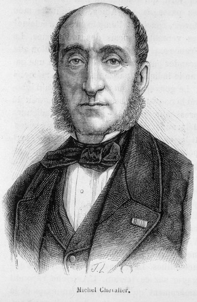 Portrait of Michel Chevalier (1806-1879), French politician and economist. av Unknown artist