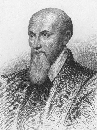 Portrett av Michel de L'Hospital (Michel de l'Hopital, ca. 1504 - 1573), fransk politiker - i "Histoire des Français" av Lavallée, gravering, sd. av Unknown artist