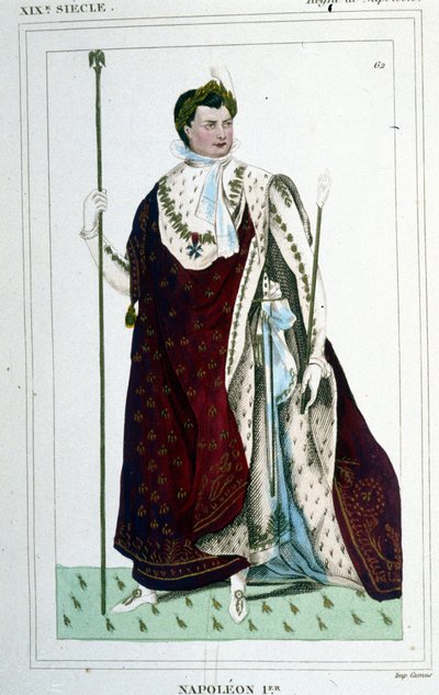 Portrett av Napoleon I (1769 - 1821) i keiserens drakt. av Unknown artist
