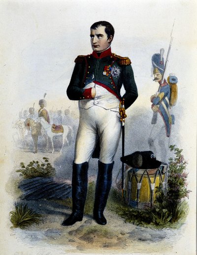 Portrett av Napoleon Ier. Gravering av det 19. århundre. av Unknown artist