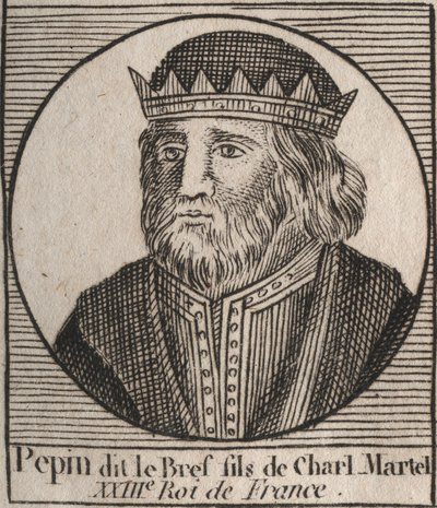Portrett av Pepin III dit Pepin le Brief av Unknown artist