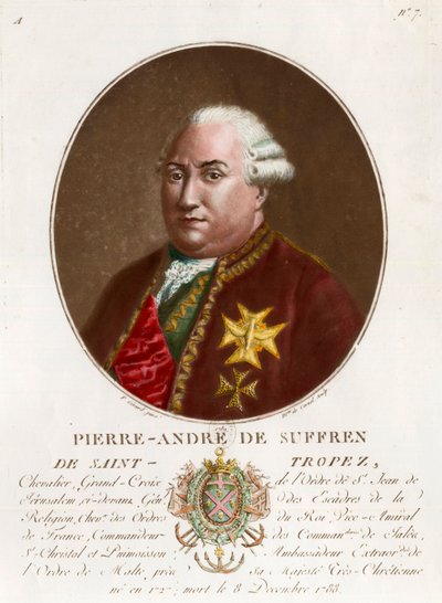 Portrett av Pierre Andre de Suffren av Saint Tropez av Unknown artist