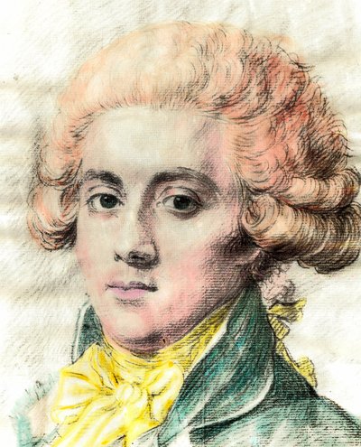 Portrett av Pierre Victorien Vergniaud (1753-1793), fransk politiker Girondin. Detalj av en illustrasjon fra 1700-tallet. Versailles. Lambinet museum av Unknown artist