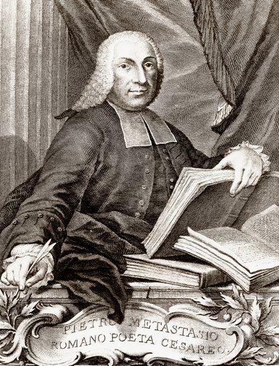 Portrait of Pietro Trapassi, called Pietro Metastasio (Metastase) (1698-1782) Italian poet and librettist av Unknown artist