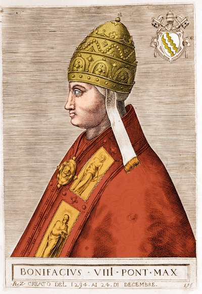Portrett av pave Boniface VIII (Benedetto Caetani dit Boniface VIII av Unknown artist