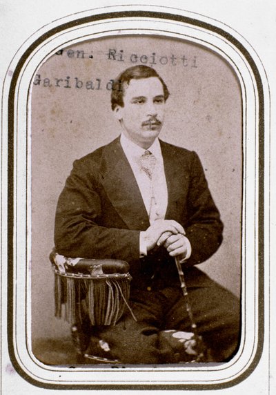 Portrett av Ricciotti Garibaldi (1847-1924), sønn av den italienske patrioten Giuseppe Garibaldi og hans første kone Anita av Unknown artist