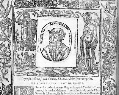 Portrett av Robert Le Pieux, konge av Frankrike fra 996 til 1031. av Unknown artist