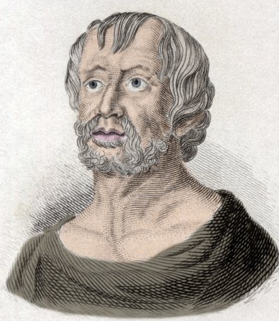 Portrett av Lucius Annaeus Seneca (4 f.Kr.-65 e.Kr. JC), filosof ved den stoiske skolen, dramatiker og romersk statsmann. av Unknown artist