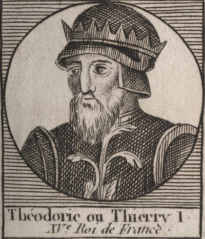 Portrett av Thierry III av Unknown artist