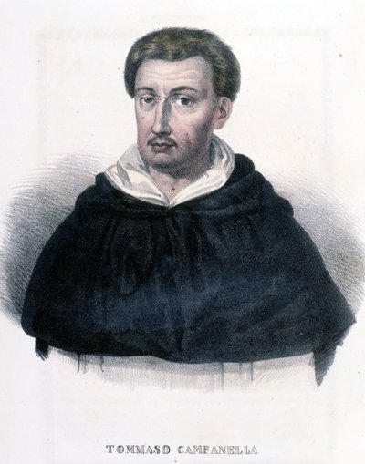 Portrett av Tommaso Campanella (1568-1639), italiensk filosof. av Unknown artist