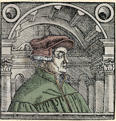 Portrett av Ulrich Zwingli (1484 - 1531), sveitsisk religiøs reformator. av Unknown artist