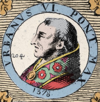 Portrett av Urban VIA (Bartolomeo Prignano) (Urbano sesto VI) av Unknown artist