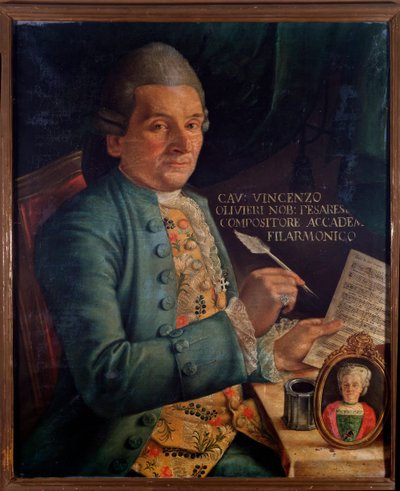 Portrett av Vincenzo Olivieri, italiensk komponist (maleri av Unknown artist