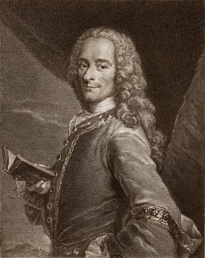 Portrett av Voltaire (1694 - 1778). av Unknown artist
