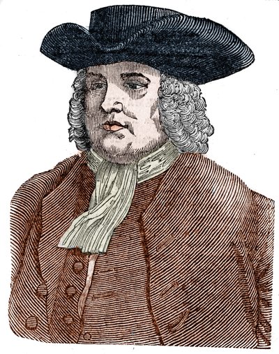 Portrett av William Penn (1644-1718) Grunnlegger av Pennsylvania. Engelsk religiøs reformator og spaltist. av Unknown artist