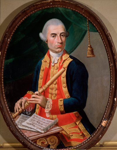 Portrett av en fløytespiller (maleri av Unknown artist