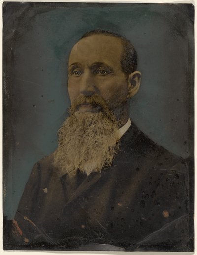 [Portrett av skjeggete mann] av Unknown artist