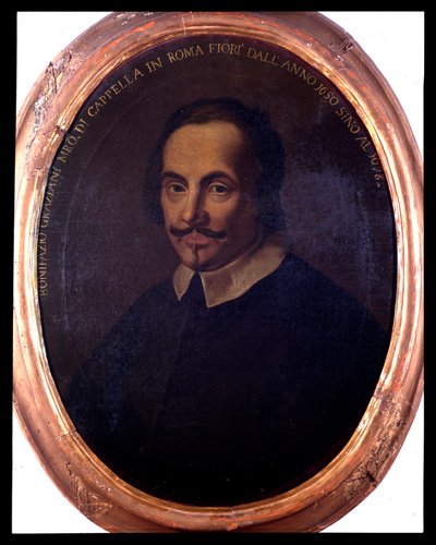Portrett av den italienske komponisten Bonifazio Graziani (1604 / 1605-1664) Anonymt maleri. 18. århundre. Bologna, Civic museum Bibliografisk museum av Unknown artist