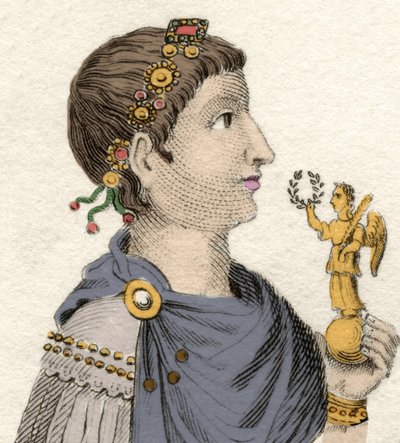 Portrett av den østromerske keiseren Flavius Arcadius (377-408) av Unknown artist