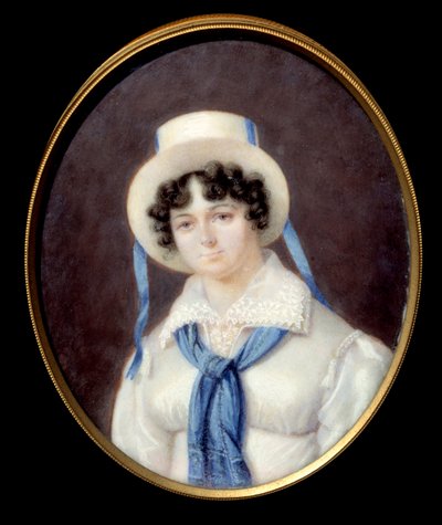 Portrett av det engelske eventyret Sophie Dawes, Baroness of Feucheres (1790-1840), i jaktdrakt Anonymt pastellmaleri 1800-tallets Chantilly, Musee Conde av Unknown artist