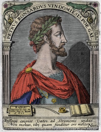 Portrett av den franske poeten Pierre de Ronsard (1524-1585). av Unknown artist