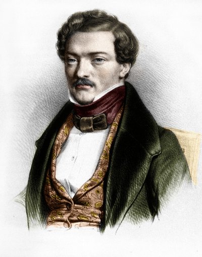 Portrett av den franske tenoren Gilbert-Louis Duprez av Unknown artist