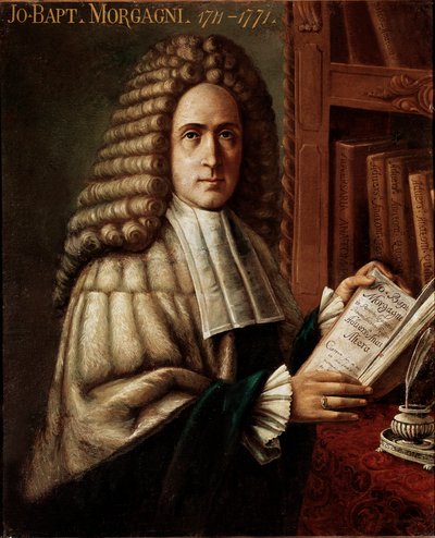Portrett av legen og anatomen (Giovanni Battista) (Giovan Battista) Giambattista Morgagni (1683-1771) (Døperen Johannes) Grunnlegger av den patologiske anatomien Anonymt maleri fra 1700-tallets Padua, Universitetet, Italia av Unknown artist