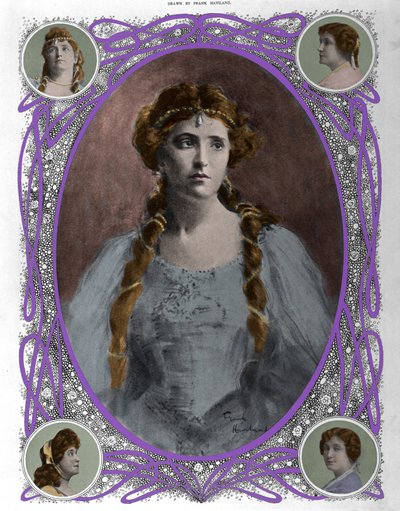 Portrett av sangeren Nellie (Nelly) Melba (1861-1931) Sent på 1800-tallet av Unknown artist